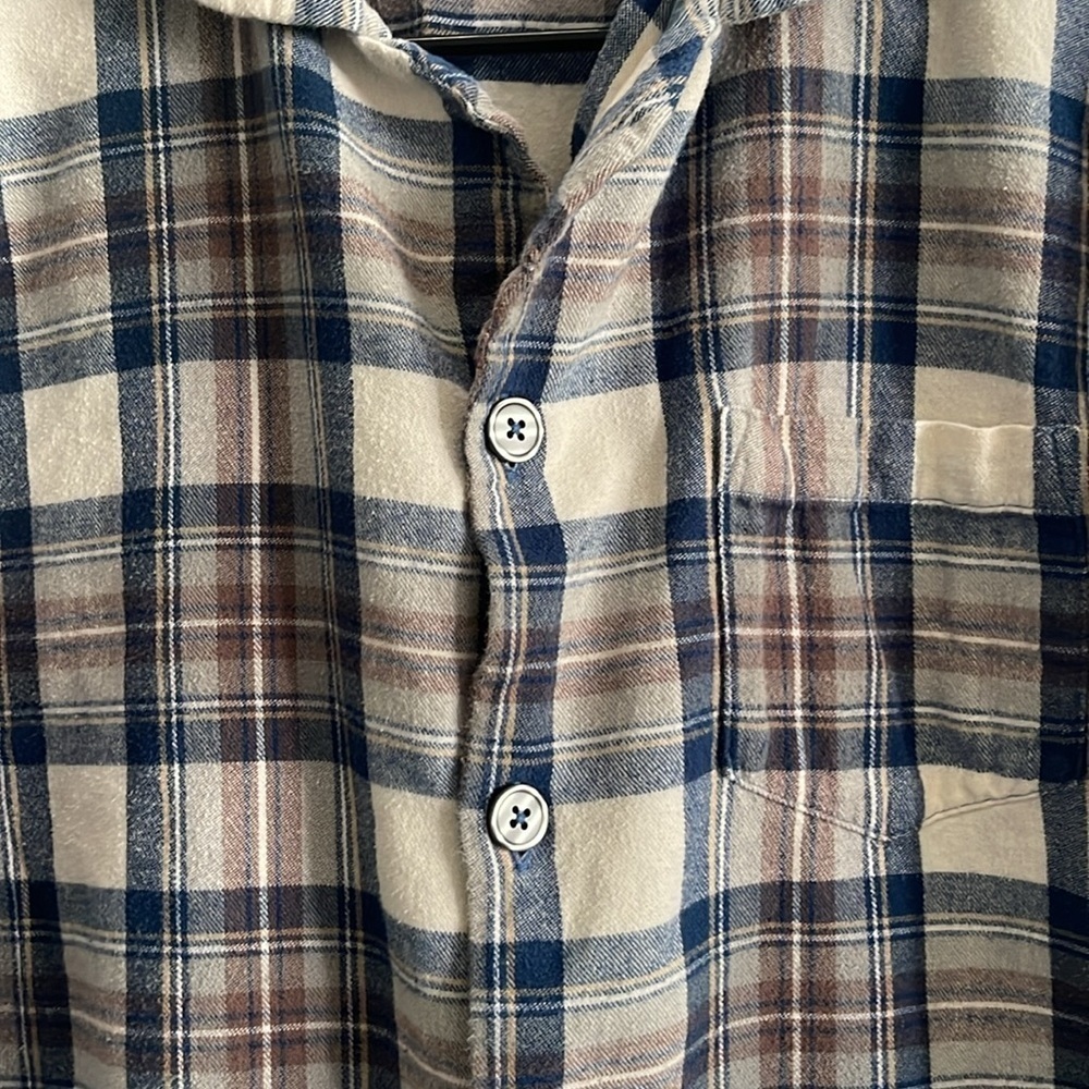 L.L. Bean Men’s Plaid Flannel Pajama Shirt Sz Small Regular - Picture 2 of 5